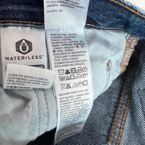 Levi's Premium Women 501 Skinny High Rise Button Fly Destructed Jeans 25x28 NWT - Picture 12 of 14